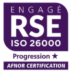 Logo ISO 26000 AFNOR : Li-mon a obtenu la certification de niveau 1 sur sa progression RSE