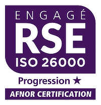 Logo ISO 26000 AFNOR : Li-mon a obtenu la certification de niveau 1 sur sa progression RSE